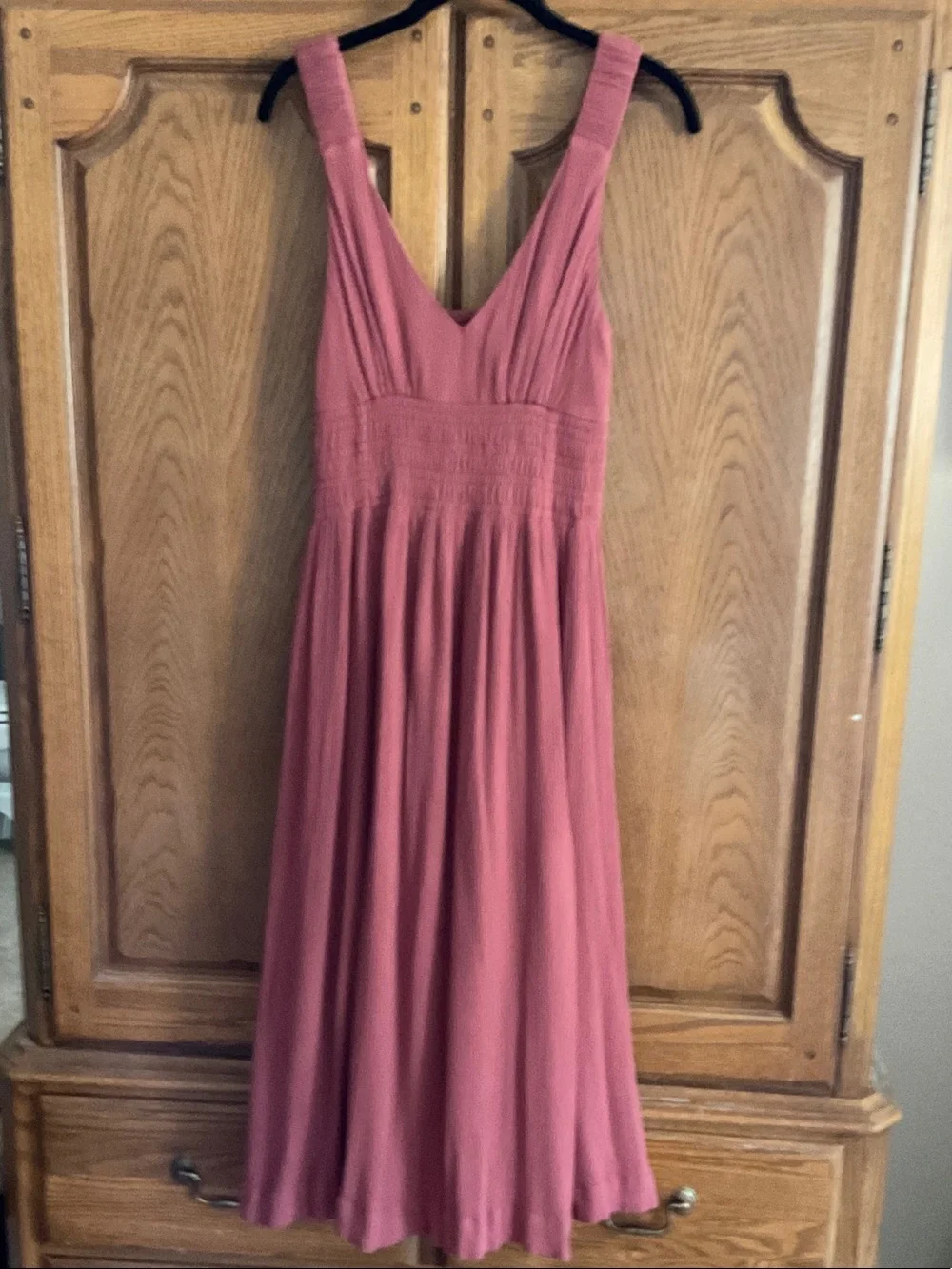 Abercrombie & Fitch Dusty Rose V-Neck Maxi Dress